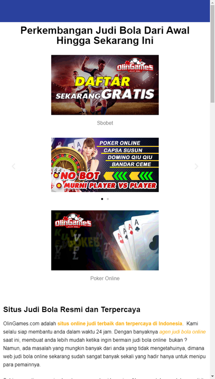 mobile view Situs Agen Judi Bola Online Terpercaya Terbesar dan Resmi