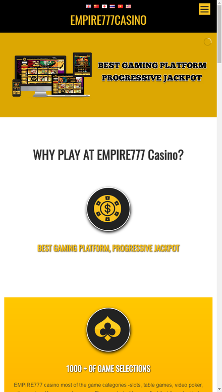 mobile view WHY PLAY AT EMPIRE777 Casino? | Top Online Casino in Malaysia, Asia