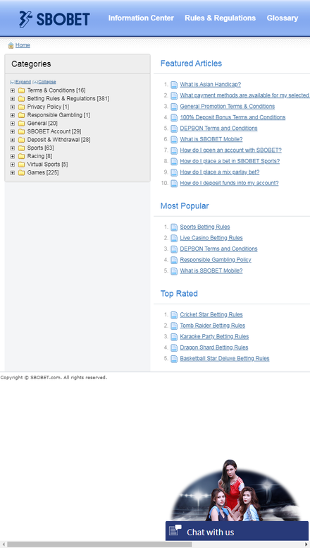 mobile view SBOBET Information Center