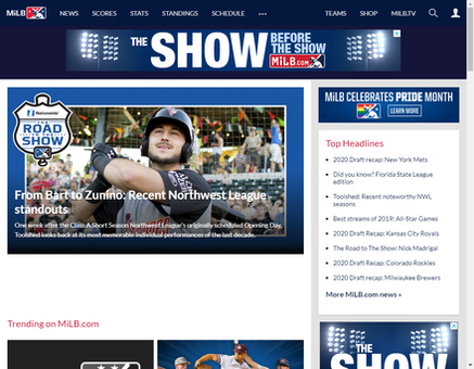 milb.com-The Official Site of Minor League Baseball | MiLB.com Homepage