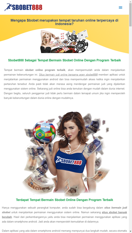 mobile view Mengapa Sbobet Terpercaya di Indonesia dan Cara Menang Judi Online