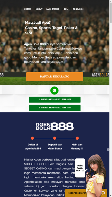 mobile view AgenBola888 - Agen SBOBET Terbesar sejak 2010